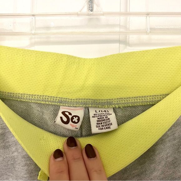 Kohls SO shorts cozy lounge essential athletic french terry short low rise tie - Picture 3 of 9